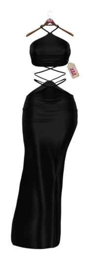 Dua Slit Maxi Dress (NOIR) LARA X PETITE X REBORN LEGACY KUPRA  GENX