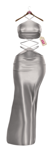 Dua Slit Maxi Dress (SILVER) LARA X PETITE X REBORN LEGACY KUPRA  GENX