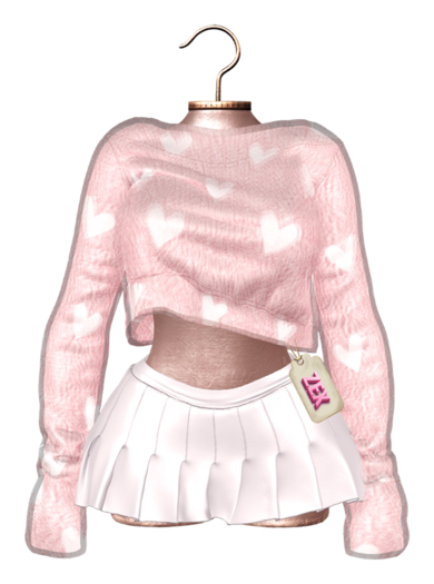 Pop Fluffy Sweater & Skirt (Baby pink) Lara X Reborn Legacy