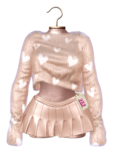 Pop Fluffy Sweater & Skirt (Beige) Lara X Reborn Legacy