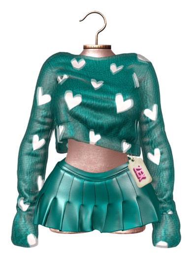 Pop Fluffy Sweater & Skirt (Blue) Lara X Reborn Legacy