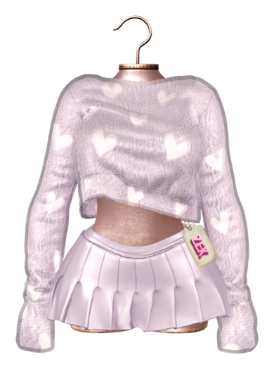 Pop Fluffy Sweater & Skirt (Lilac) Lara X Reborn Legacy