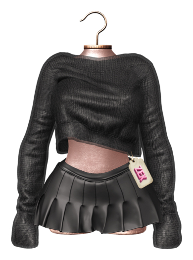 Pop Fluffy Sweater & Skirt (Noir) Lara X Reborn Legacy