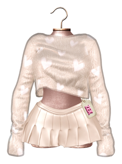 Pop Fluffy Sweater & Skirt (Nude) Lara X Reborn Legacy