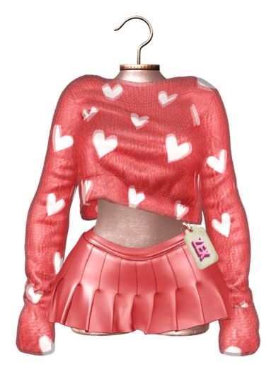 Pop Fluffy Sweater & Skirt (Orange) Lara X Reborn Legacy