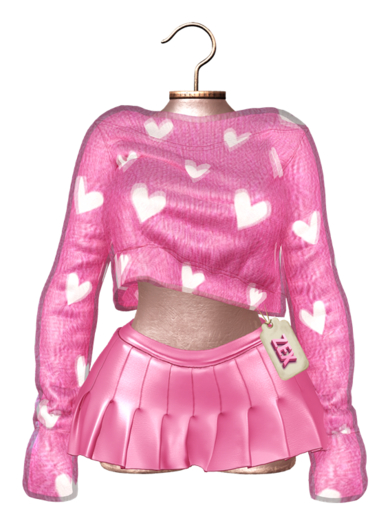 Pop Fluffy Sweater & Skirt (Pink) Lara X Reborn Legacy