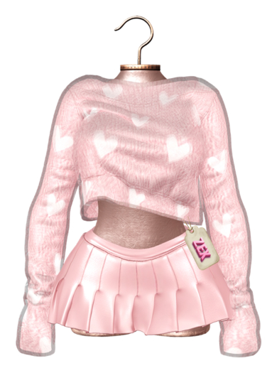 Pop Fluffy Sweater & Skirt (Pinky) Lara X Reborn Legacy