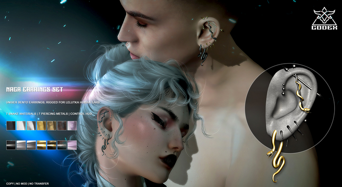 CODEX_Naga earrings set Man version (LeL Human)