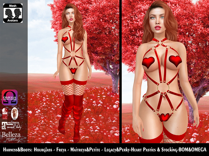 [NF] - Female Valentine Outfit - [Valentine Harness] - Valentine Costume