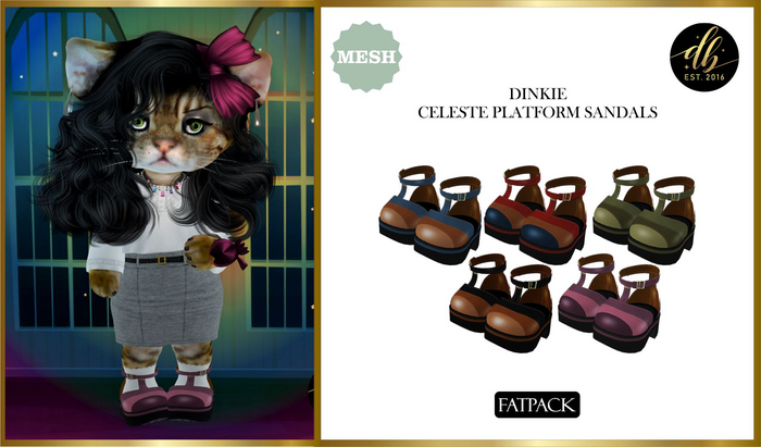 *DB* DINKIES CELESTE PLATFORM SANDALS* FATPACK