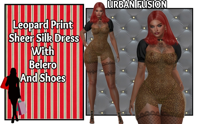 LEOPARD PRINT DRESS BOXED