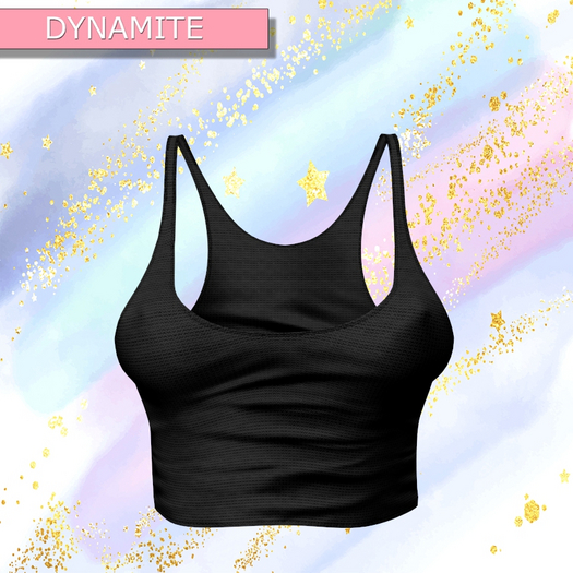 Black Tank Top Peach Body