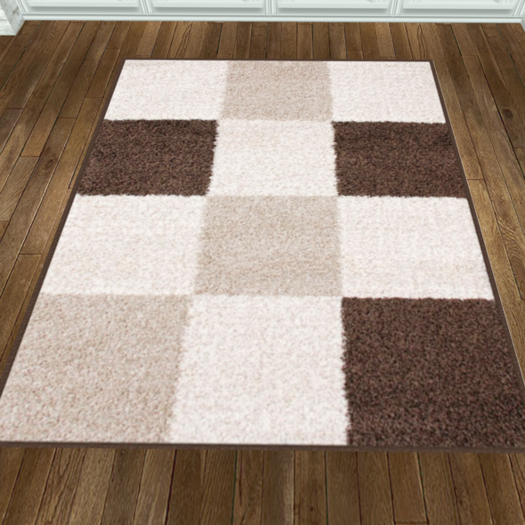 Ivory/Beige Blocks Rug