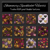 *Wallflowers* Shimmery Speckledot Hearts