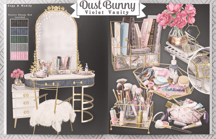 dust bunny . violet vanity . full set . boxed