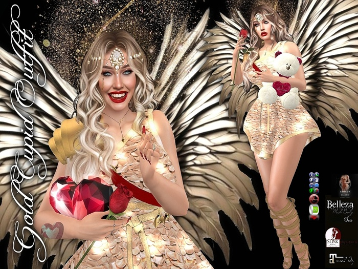 GOLD CUPID VALENTINES OUTFIT