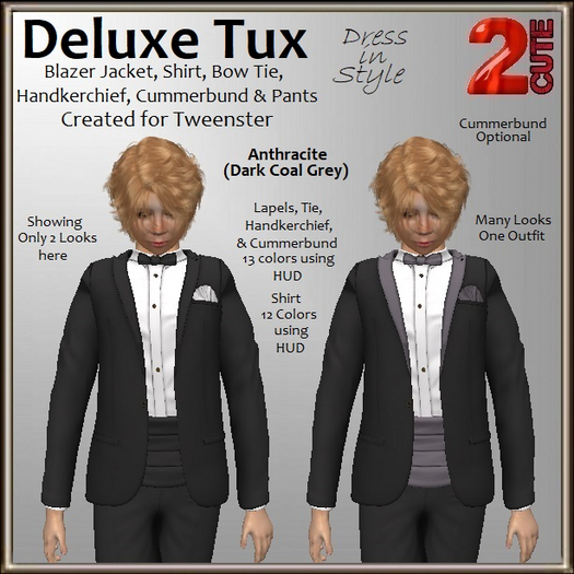 Deluxe Tux Outfit [2cute] Anthracite
