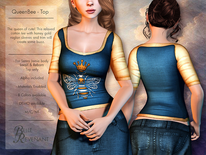 BelleRevenant QueenBee Top Blue