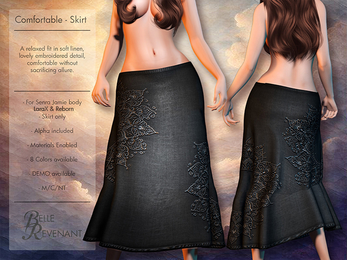 BelleRevenant Comfortable Skirt Black