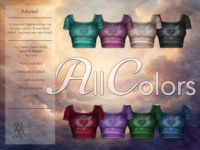 BelleRevenant Adored Top AllColors