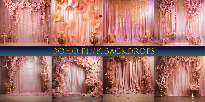 SATO - Boho Pink Blogger backdrop textures