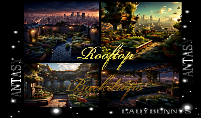 Fantasy Background Textures-Rooftop Backdrops Full Perm