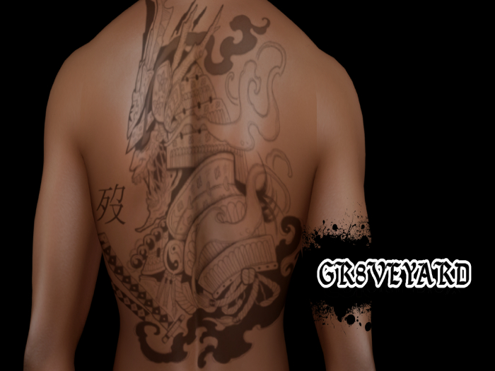 GR8VEYARD Samurai Back Tattoo