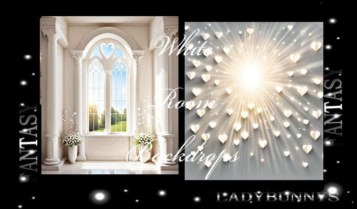 Fantasy Background Textures-White Room Backdrops Full Perm