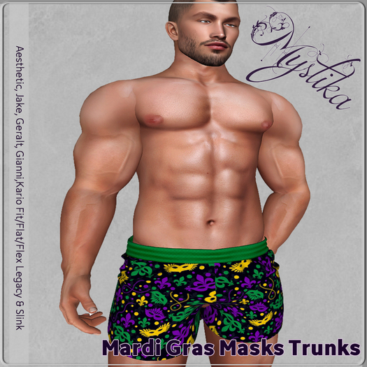 ~Mystika~ Mardi Gras Masks Trunks