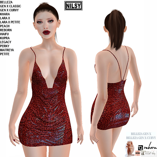 SKIN PRINT LATEX DRESS