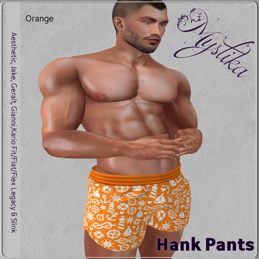~Mystika~ Nautique Trunks Orange