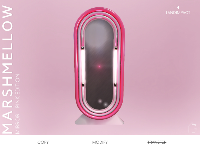 B - MARSHMELLOW Mirror - Pink