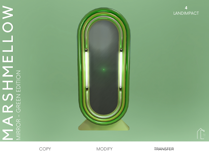 B - MARSHMELLOW Mirror - Green