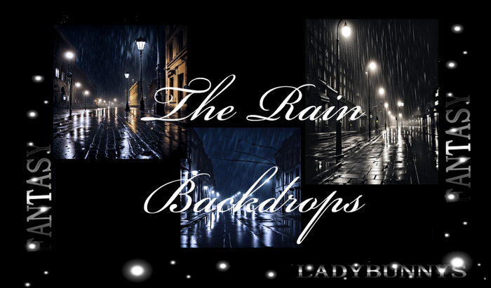 Fantasy Background Textures-The Rain Backdrops Full perm