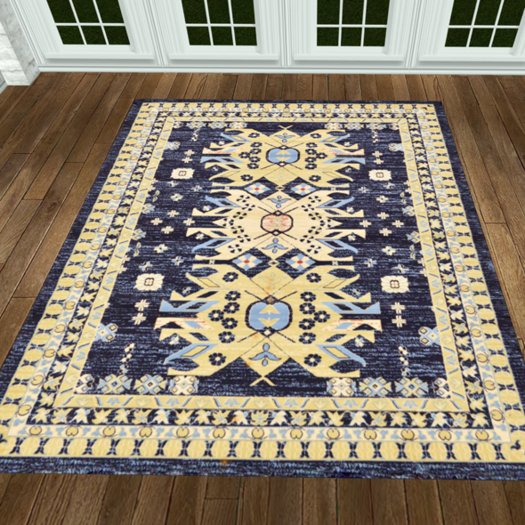 Navy Blue Heris Rug