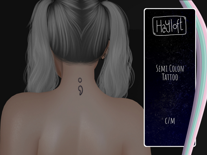 ::Hayloft:: Semi Colon neck tattoo