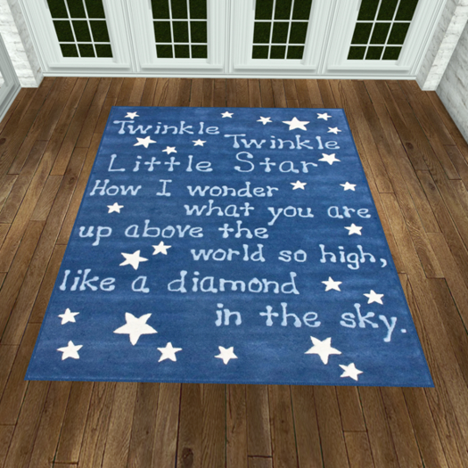 Twinkle Twinkle Rug-Blue