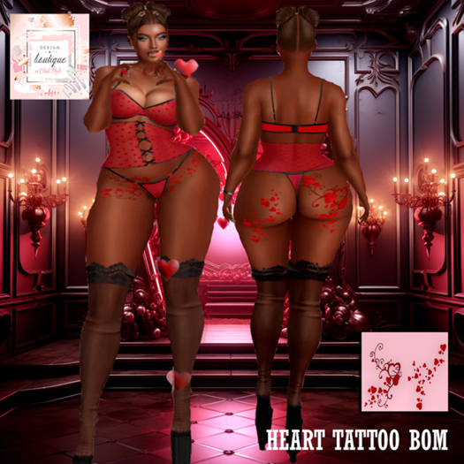 "n'Click style" HEART TATTOO BOM 