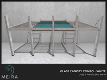 Meira Glass Canopy Combo - White