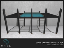 Meira Glass Canopy Combo - Black