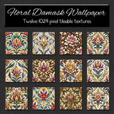 *Wallflowers* Floral Damask Wallpaper