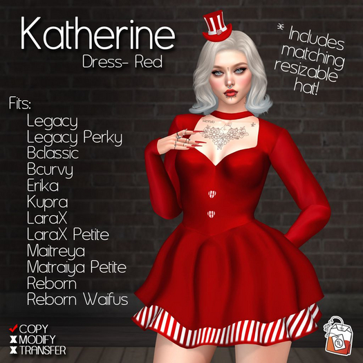 ~TL~ Katherine Dress Red