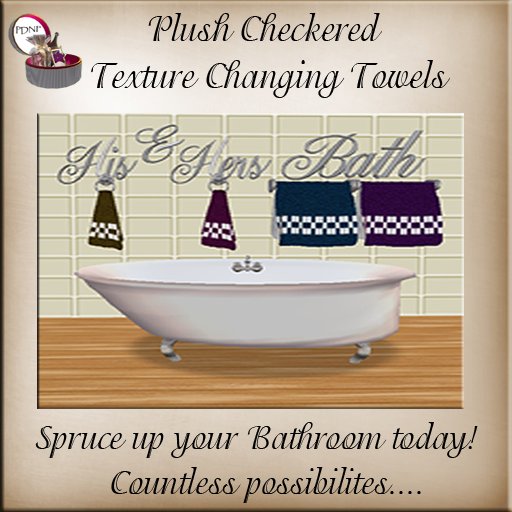 PDN: PLUSH CHECKERED TEXTURE CHANGING TOWEL SET