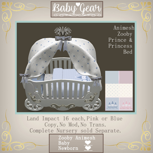 Animesh Zooby Prince(ss) Crib (Boxed)