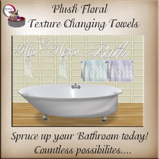 PDN: PLUSH  FLORAL TEXTURE CHANGING TOWEL SET