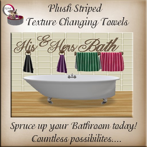 PDN: PLUSH STRIPED TEXTURE CHANGING TOWEL SET