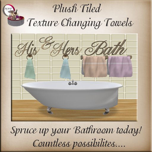 PDN: PLUSH TILED TEXTURE CHANGING TOWEL SET