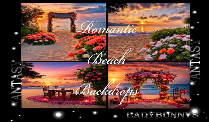 Fantasy Background Textures-Romantic Beach Backdrops Full Perm