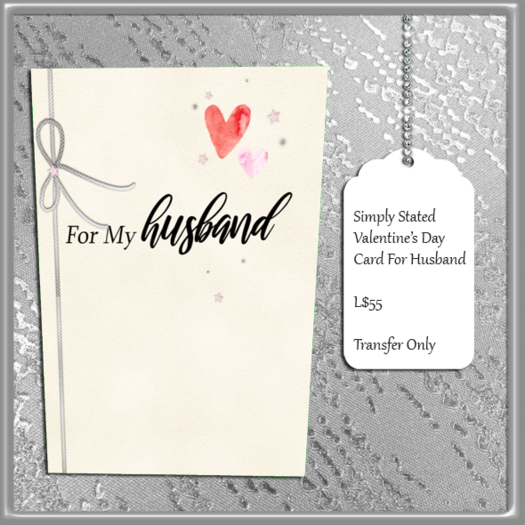 ~FS~ Simply Stated Valentine's Day Card for Husband