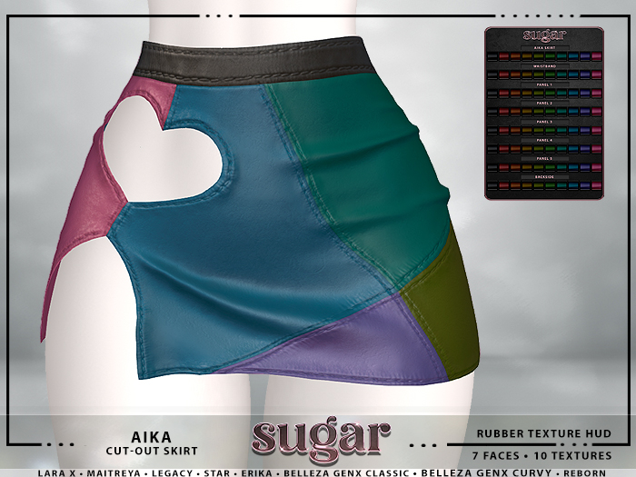 [sugar] Aika Cut-Out Skirt RUBBER [FAT PACK TEXTURE HUD]